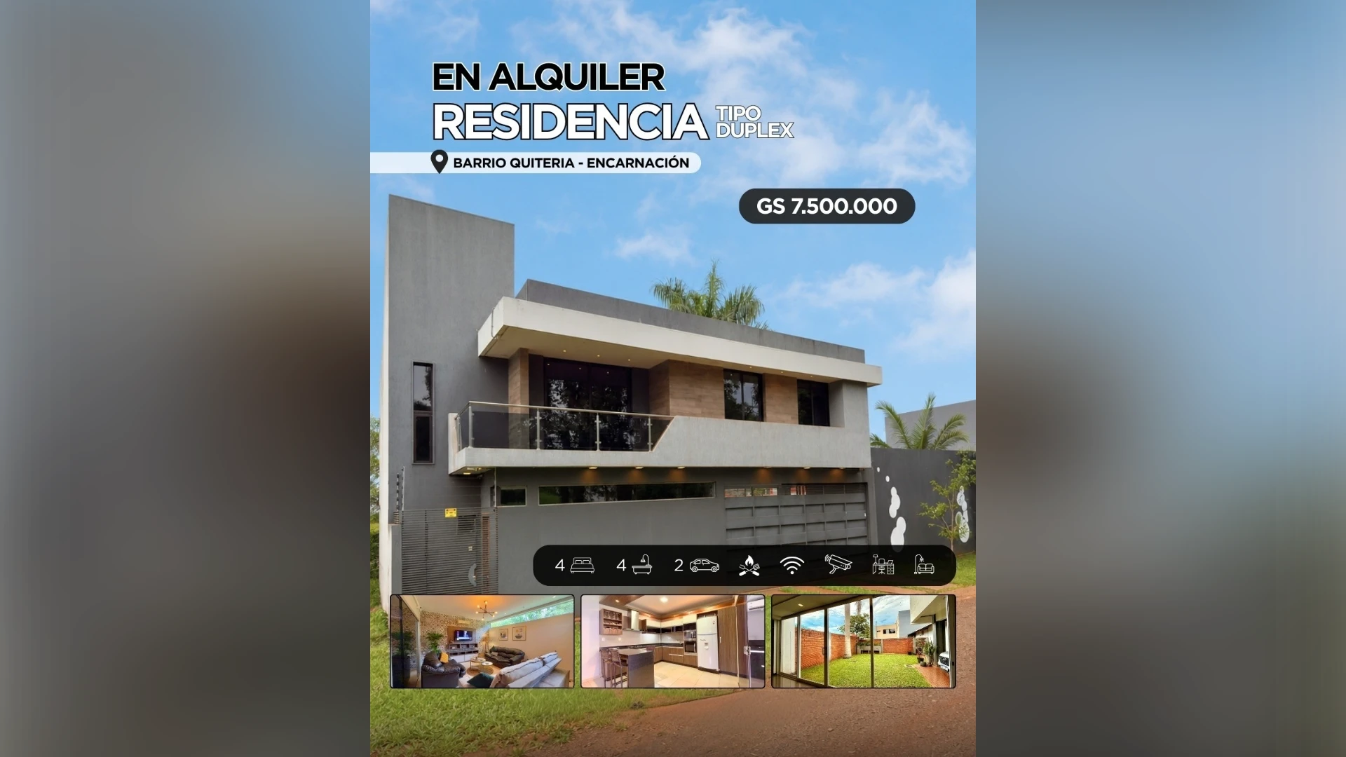 ️EN ALQUILER RESIDENCIA TIPO DUPLEX EN EL BARRIO QUITERIA DE ENCARNACION✨️ - 1